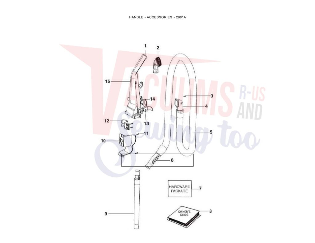 Eureka 2981A exploded schematic diagram (page 1)
