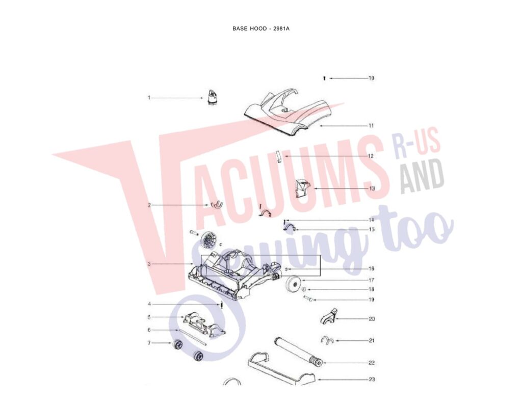 Eureka 2981A exploded schematic diagram (page 3)