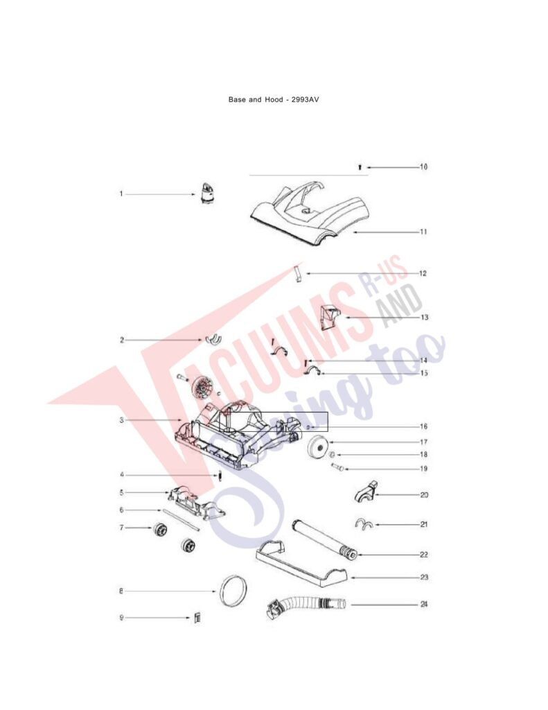 Eureka 2993AV exploded schematic diagram (page 3)