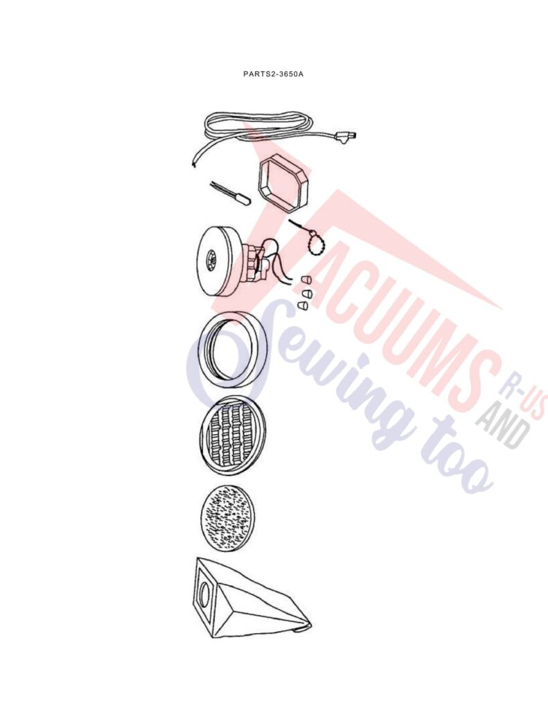 Eureka 3650A exploded schematic diagram (page 2)