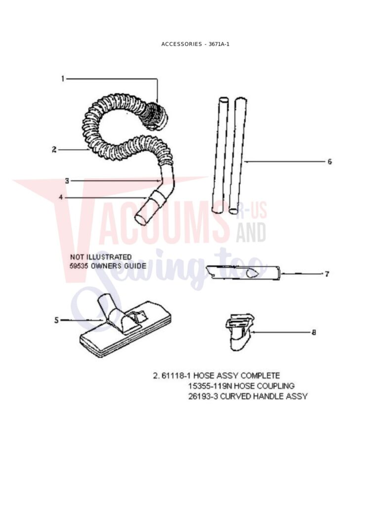 Eureka 3671A-1 exploded schematic diagram (page 3)
