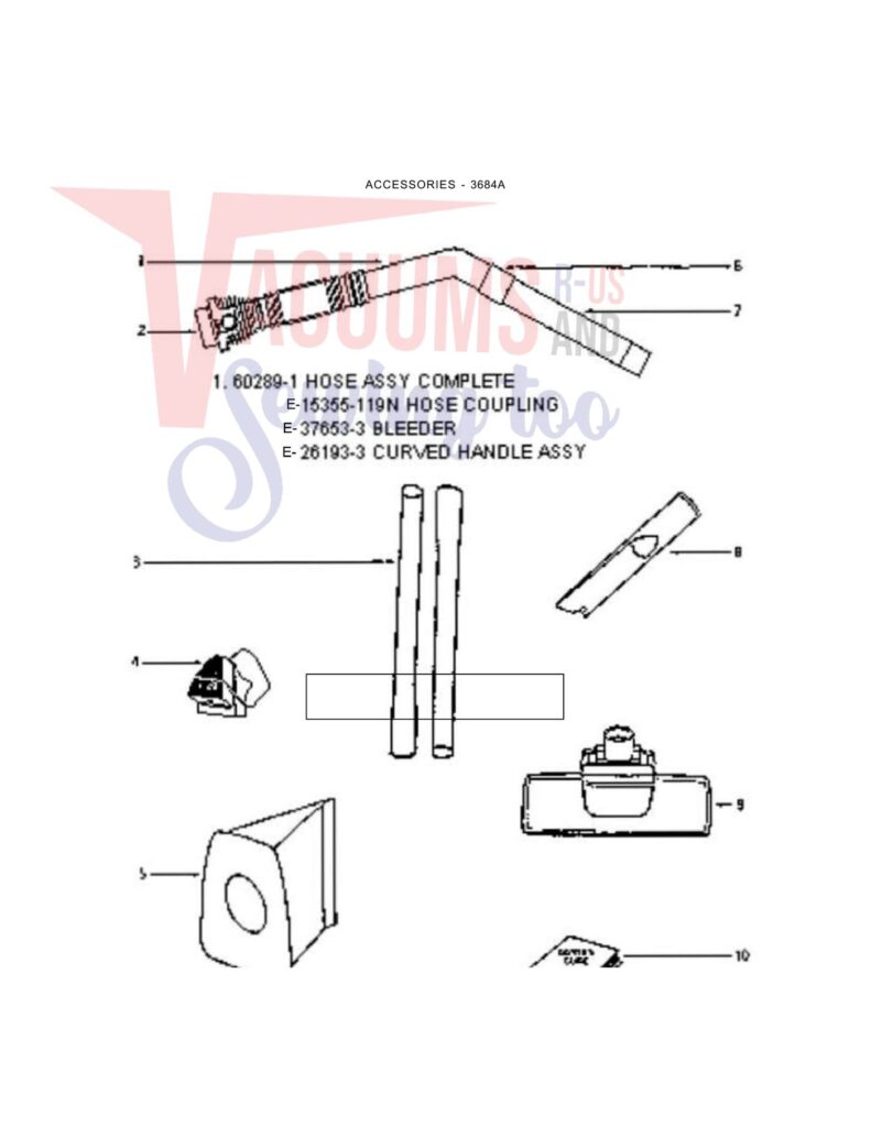 Eureka 3684A exploded schematic diagram (page 3)