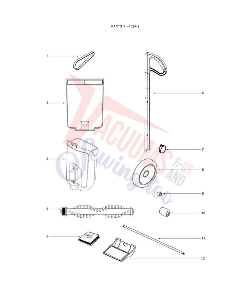 Eureka 402A-2 exploded schematic diagram (page 1)