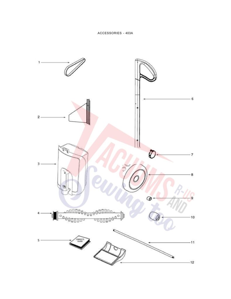 Eureka 403A exploded schematic diagram (page 1)