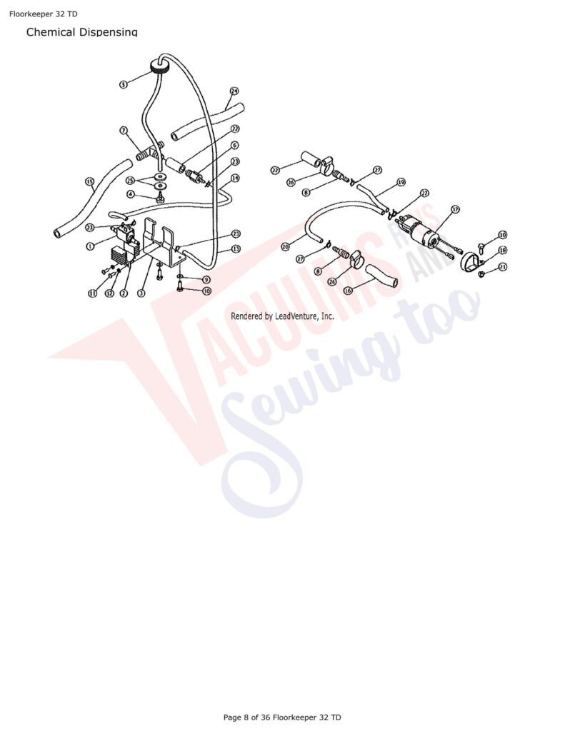 Tornado 32 td exploded schematic diagram (page 8)
