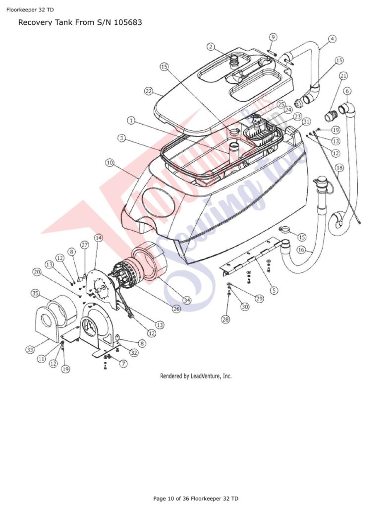 Tornado 32 td exploded schematic diagram (page 9)