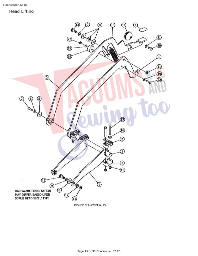 Tornado 32 td exploded schematic diagram (page 11)