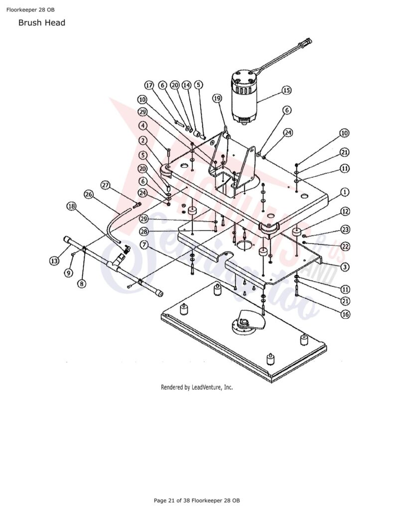 Tornado floorkeper 28 exploded schematic diagram (page 15)