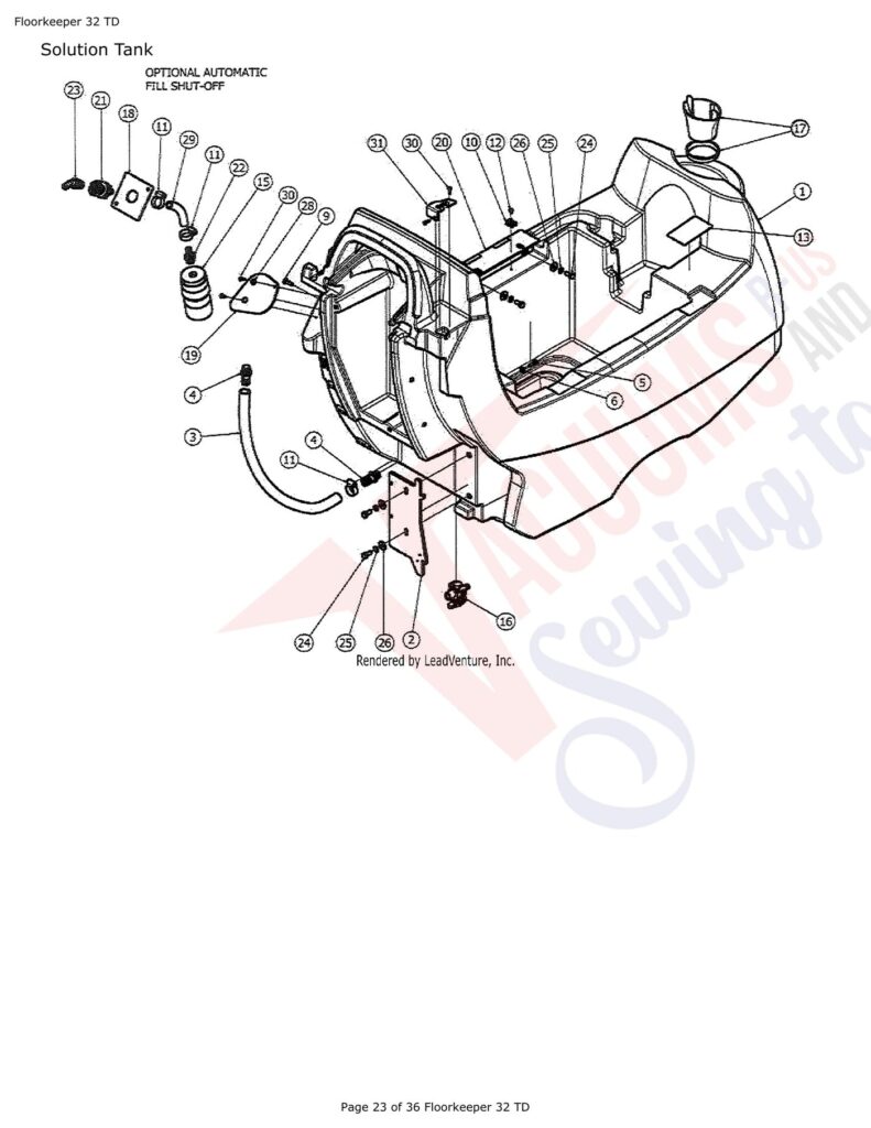 Tornado 32 td exploded schematic diagram (page 14)