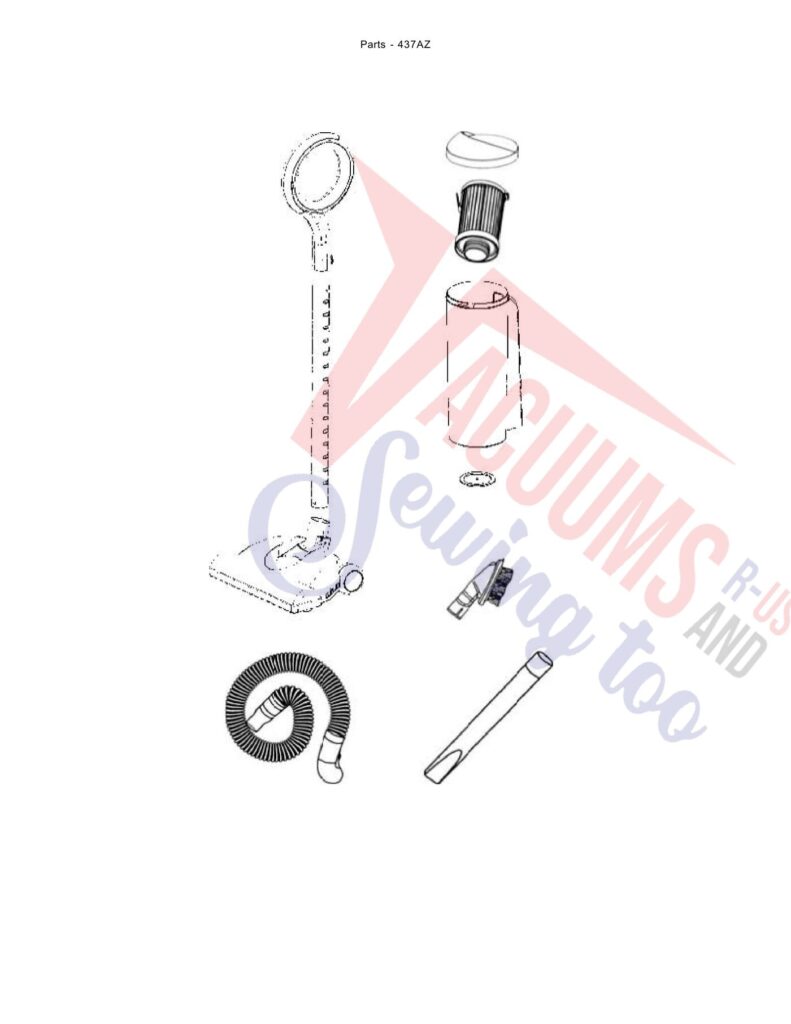 Eureka 437AZ exploded schematic diagram (page 1)