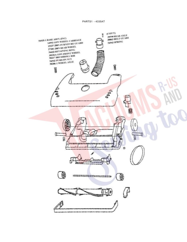 Eureka 4335AT exploded schematic diagram (page 2)