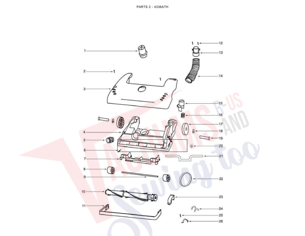 Eureka 4336ATH exploded schematic diagram (page 2)