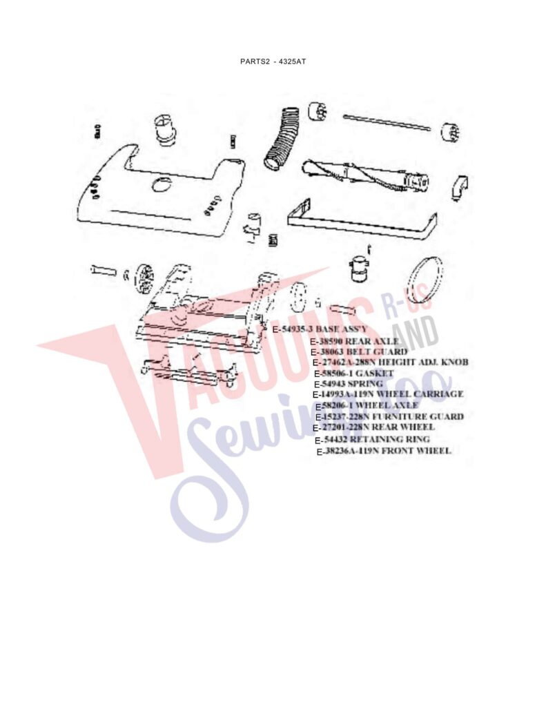 Eureka 4325AT exploded schematic diagram (page 2)