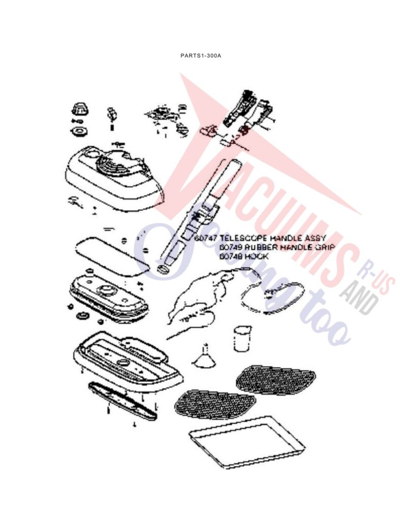 Eureka 300a exploded schematic diagram (page 1)