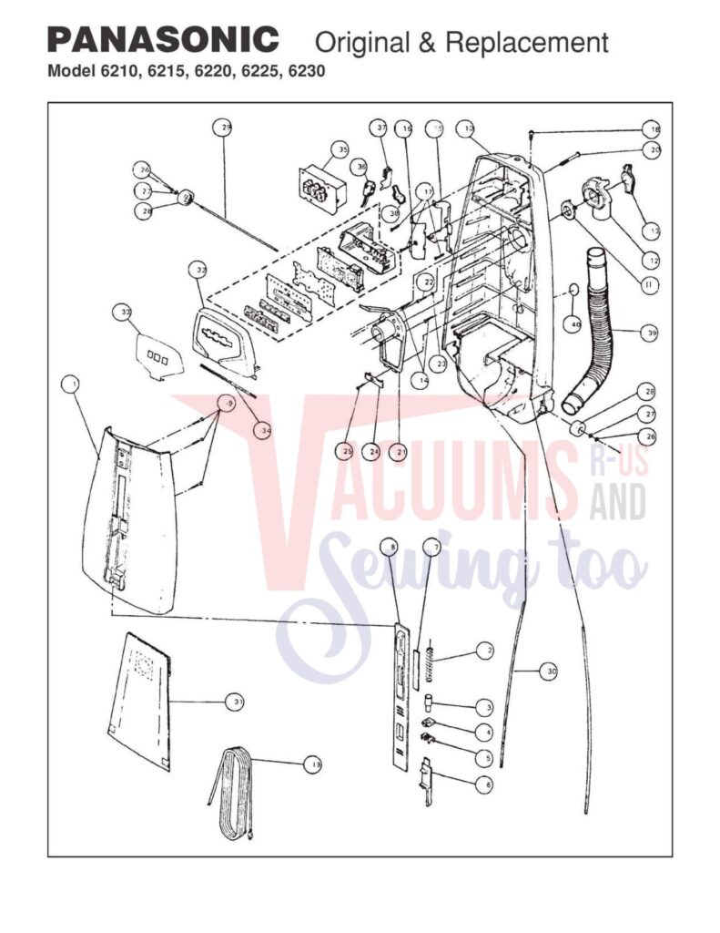 Panasonic 6210 exploded schematic diagram (page 2)