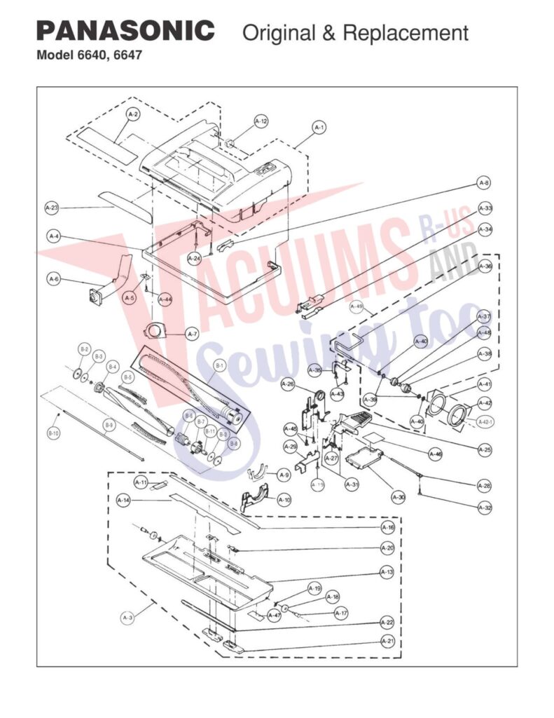 Panasonic 6640 exploded schematic diagram (page 2)