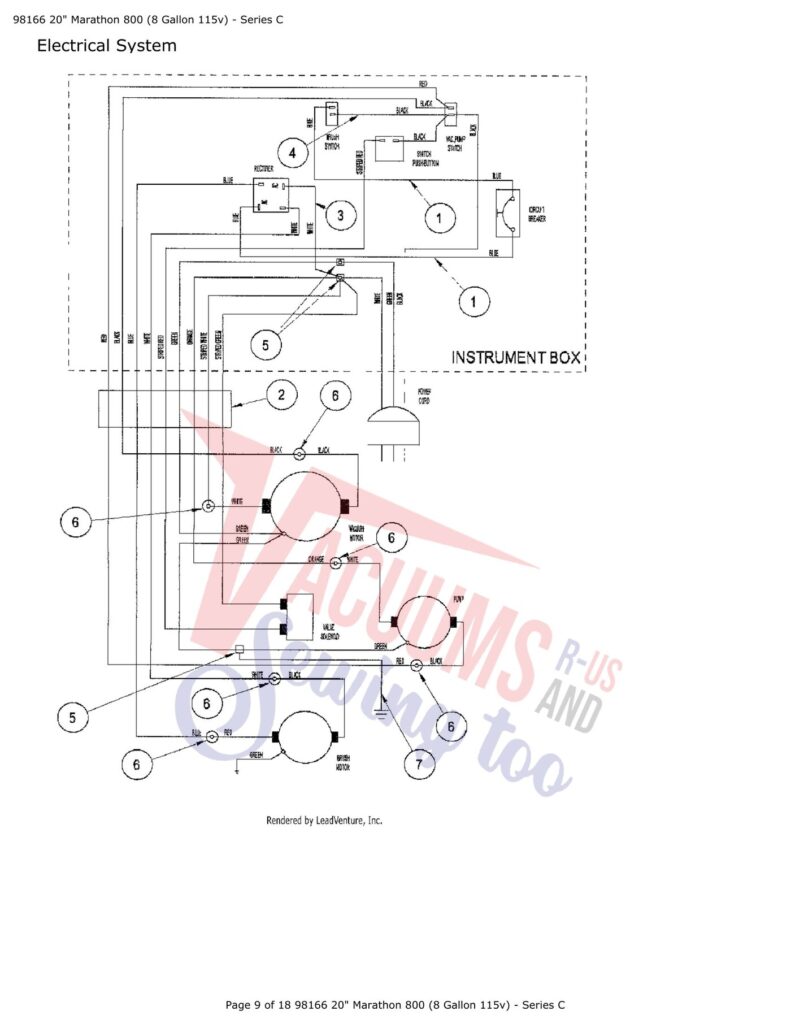 Powr-Flite 98166 exploded schematic diagram (page 2)