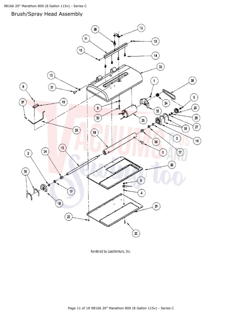 Powr-Flite 98166 exploded schematic diagram (page 3)