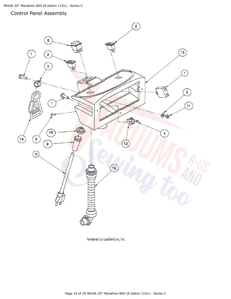 Powr-Flite 98166 exploded schematic diagram (page 4)