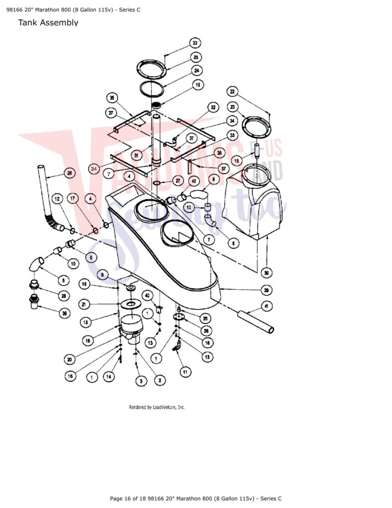 Powr-Flite 98166 exploded schematic diagram (page 5)