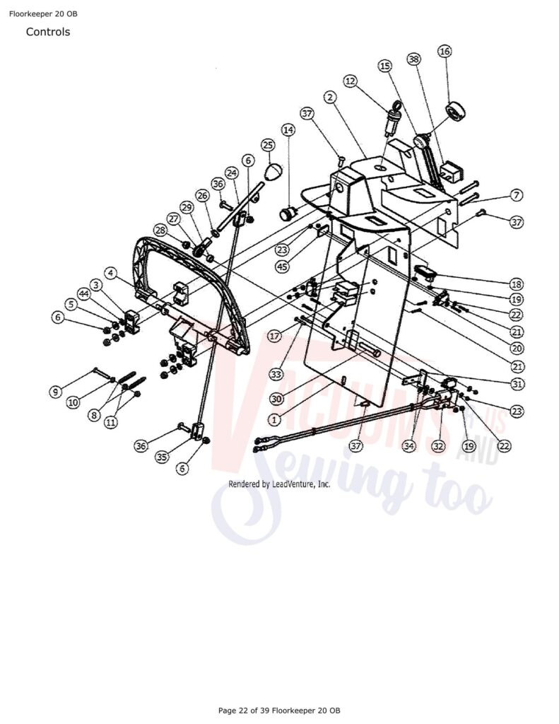 Tornado Floorkeeper 20 exploded schematic diagram (page 2)