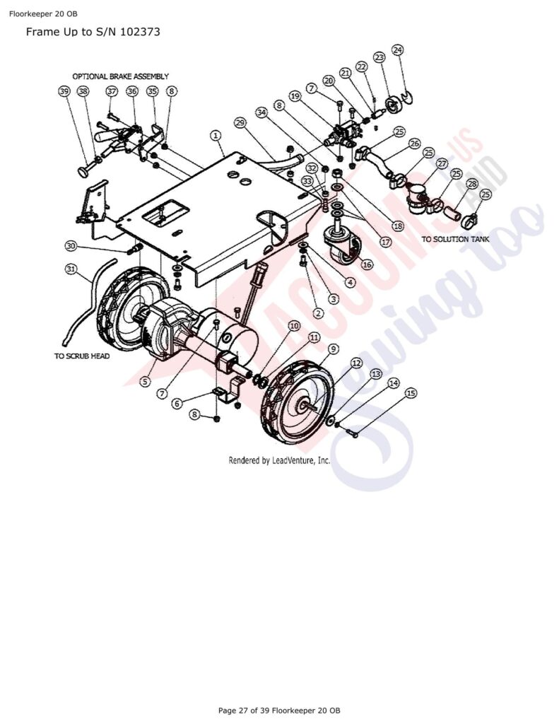 Tornado Floorkeeper 20 exploded schematic diagram (page 4)