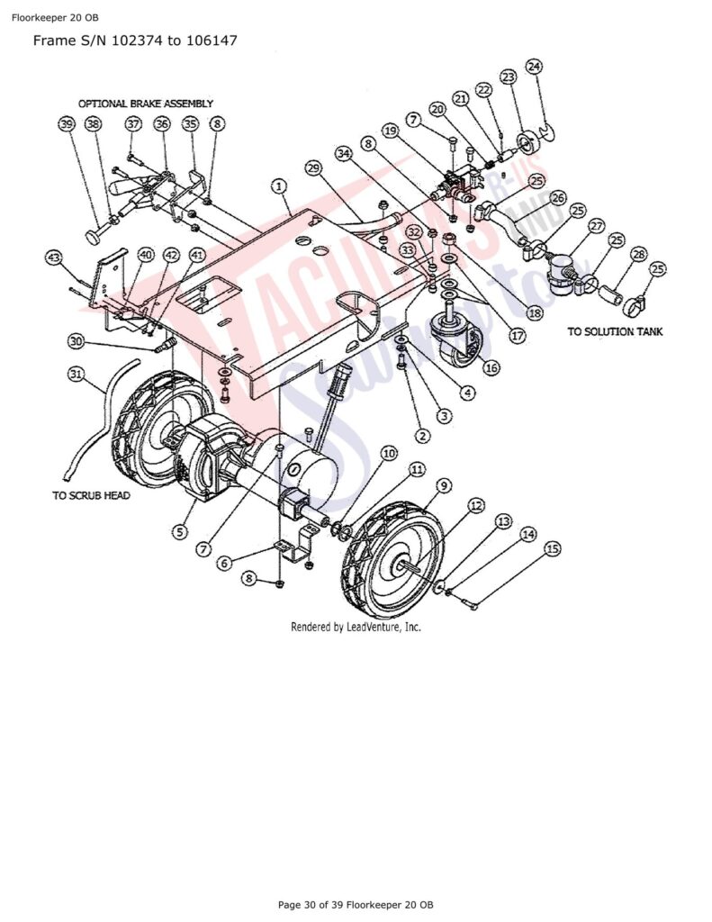 Tornado Floorkeeper 20 exploded schematic diagram (page 5)
