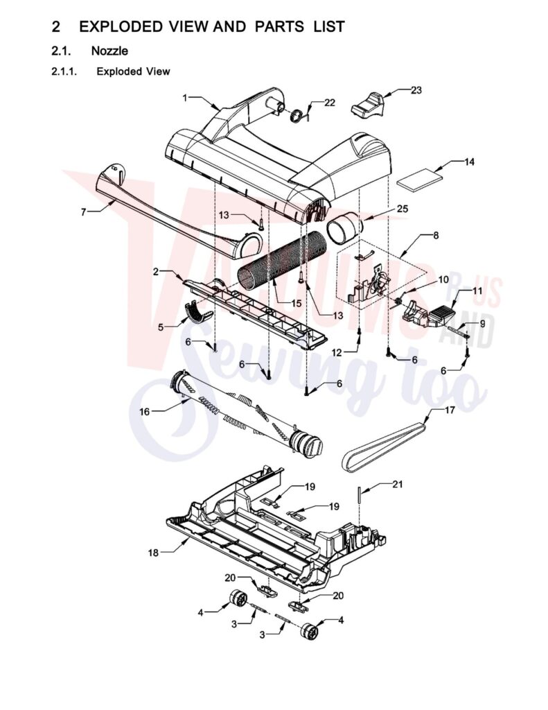 Panasonic MC-V7710 exploded schematic diagram (page 1)