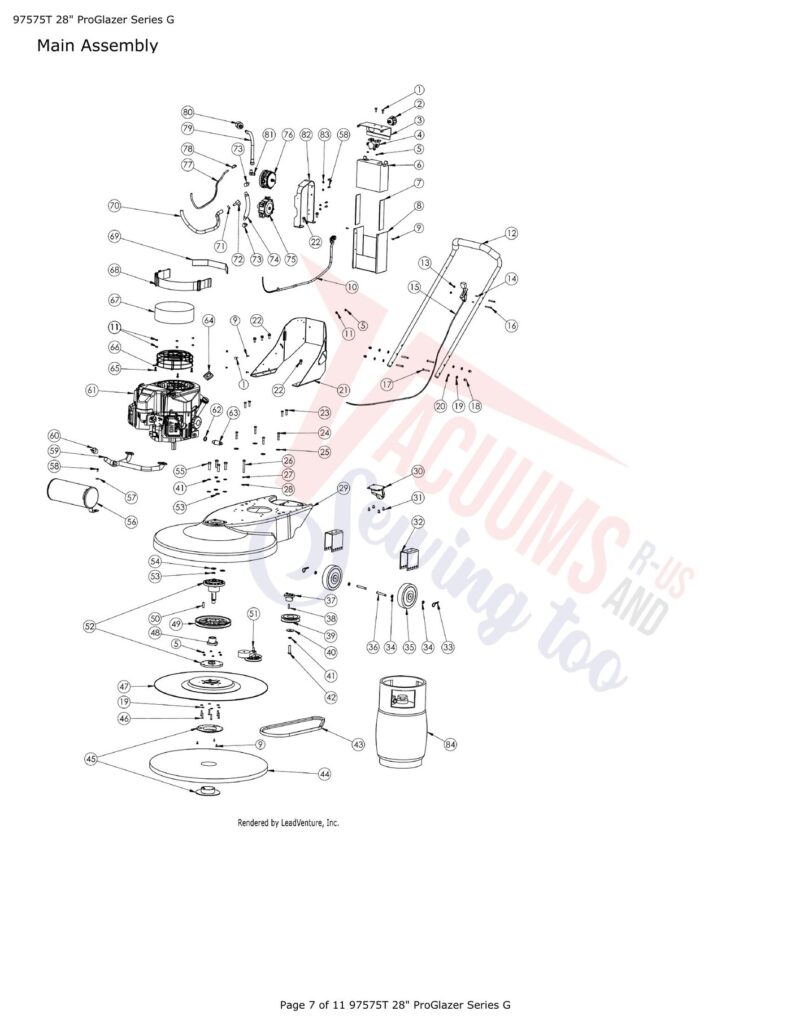 Tornado 97575t exploded schematic diagram (page 3)