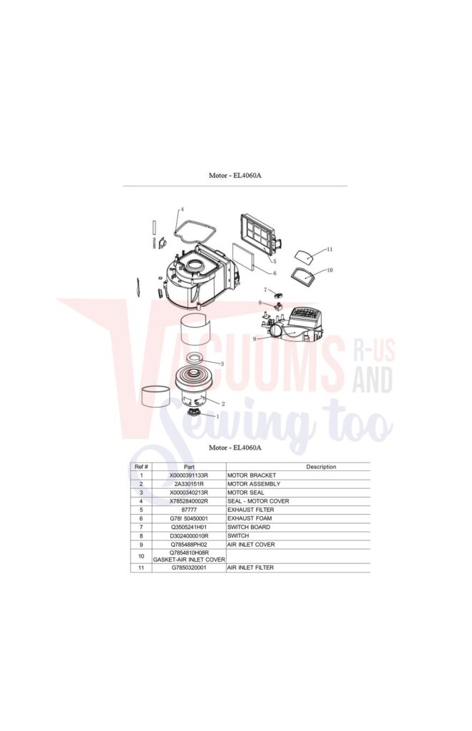 Eureka EL4060A exploded schematic diagram (page 2)