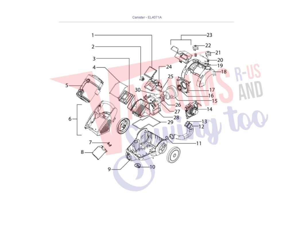 Eureka EL4071A exploded schematic diagram (page 1)
