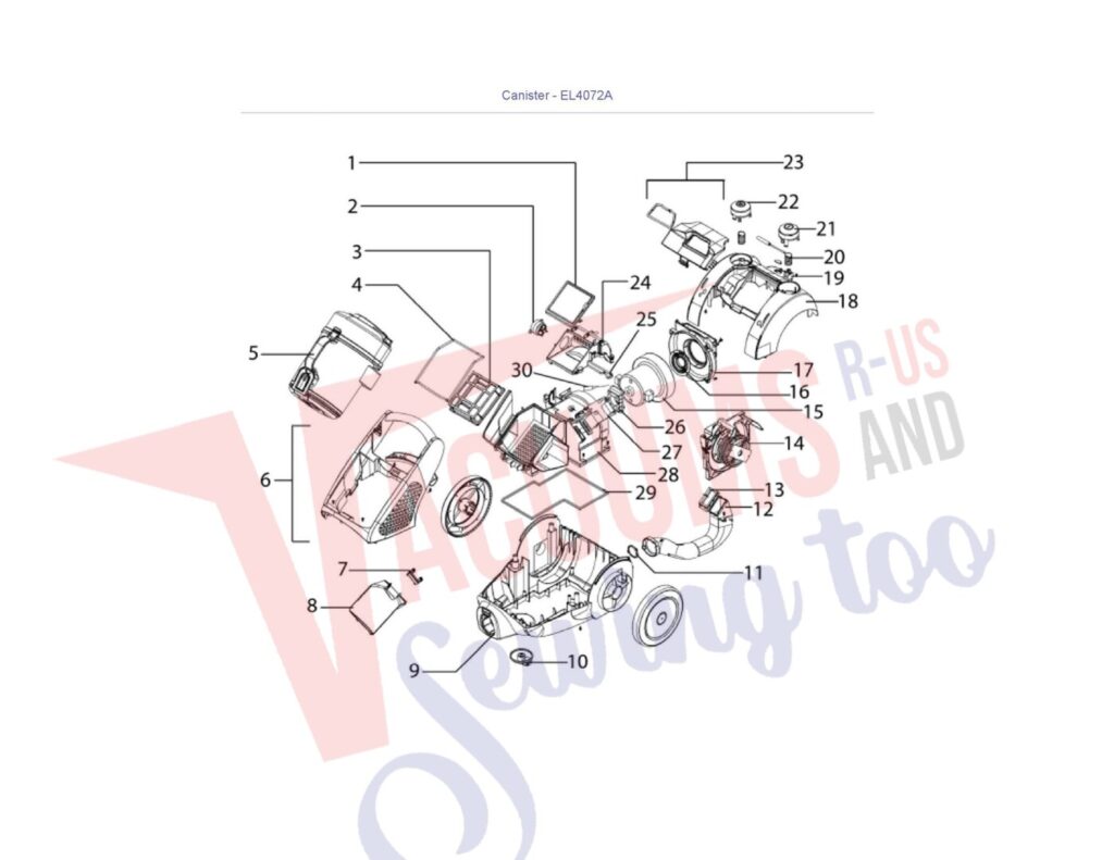 Eureka EL4072A exploded schematic diagram (page 1)