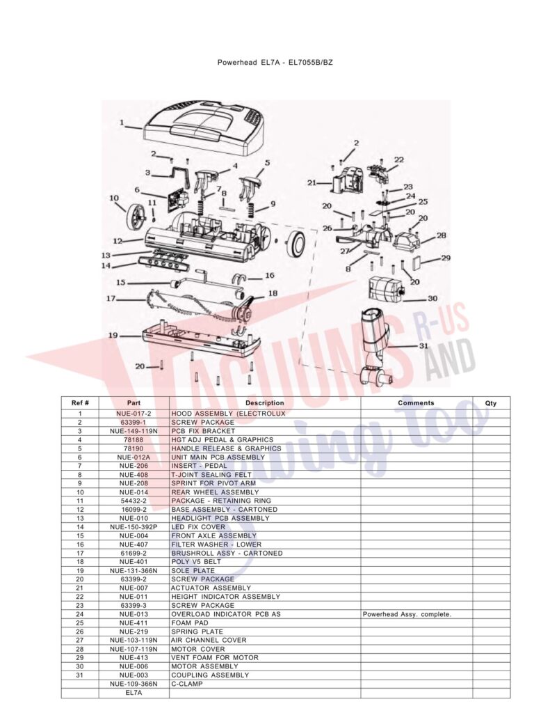 Electrolux EL7055B exploded schematic diagram (page 2)