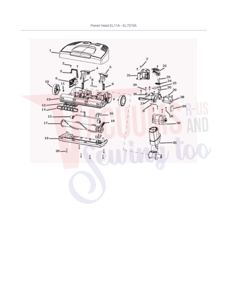 Electrolux EL7070A exploded schematic diagram (page 2)