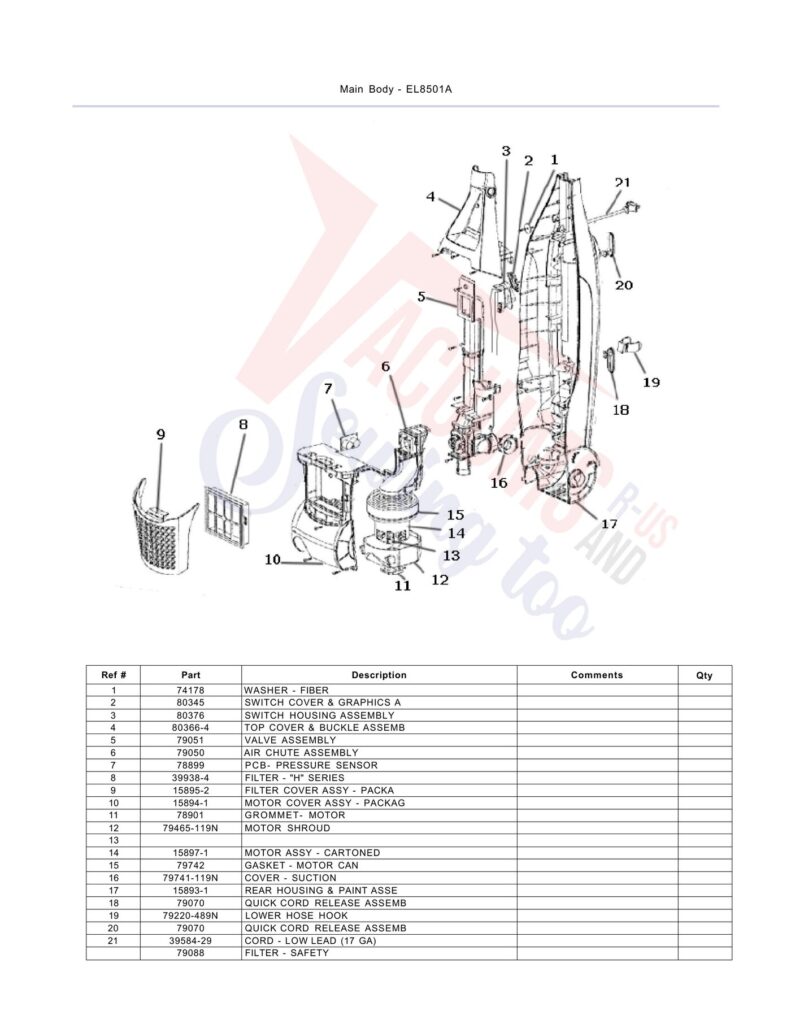 Electrolux EL8501A exploded schematic diagram (page 4)