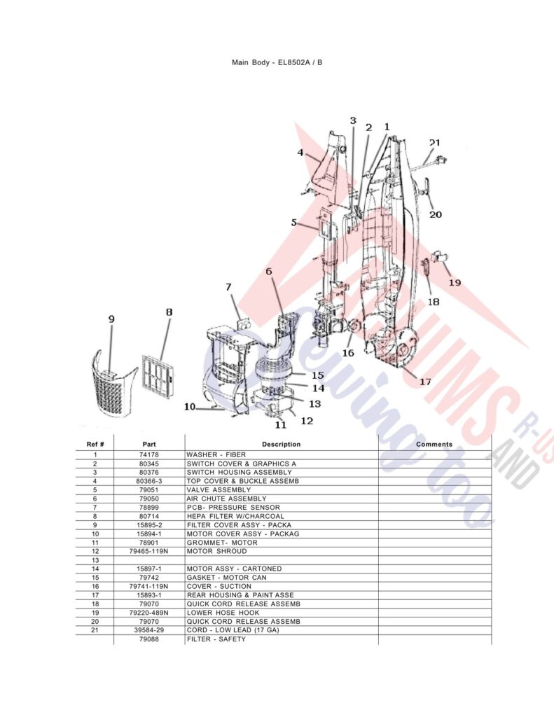 Electrolux EL8502A exploded schematic diagram (page 2)