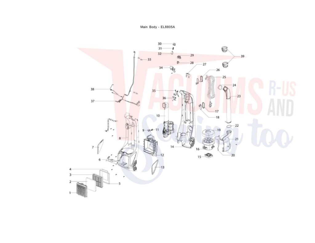 Electrolux EL8805A exploded schematic diagram (page 1)