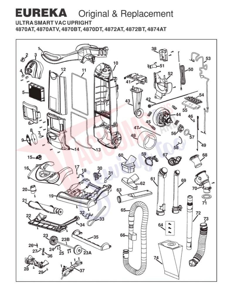 Eureka 4870at exploded schematic diagram (page 1)