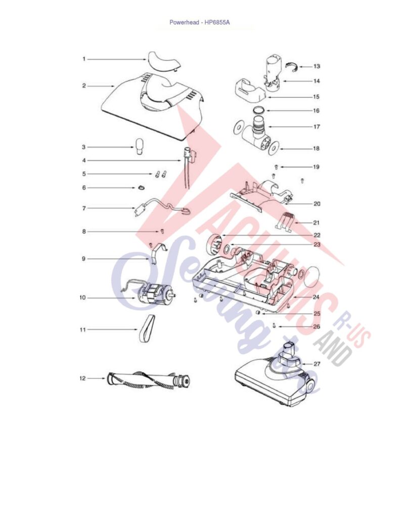 Eureka HP6855A exploded schematic diagram (page 2)