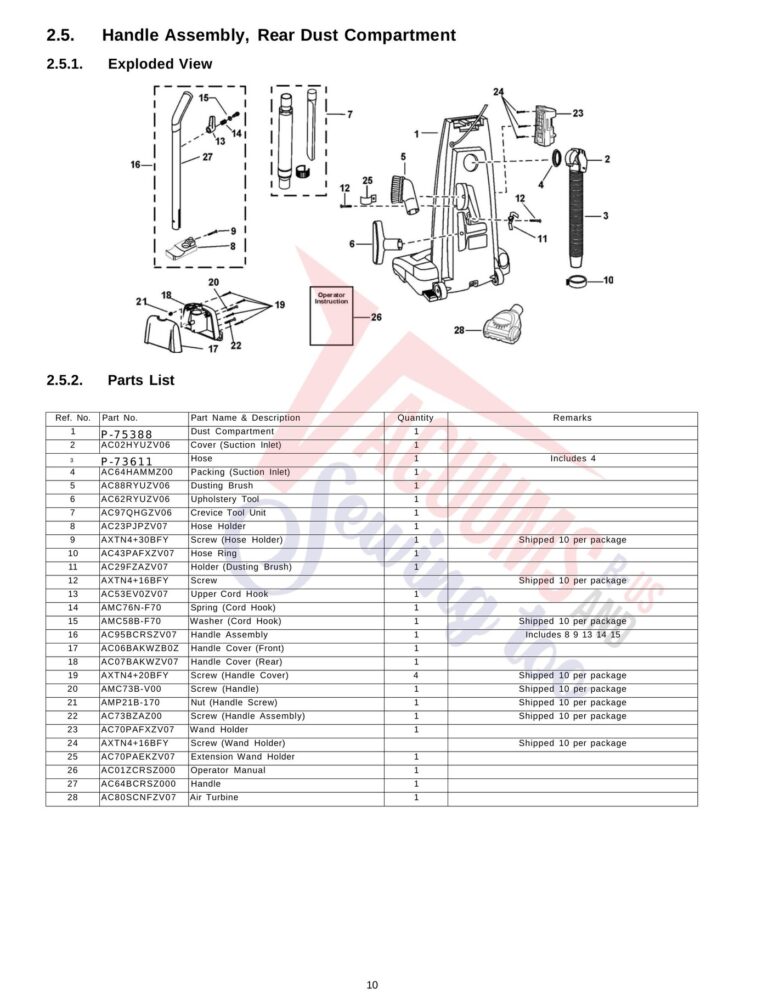 Panasonic MC-V7319 schematic page 5 preview