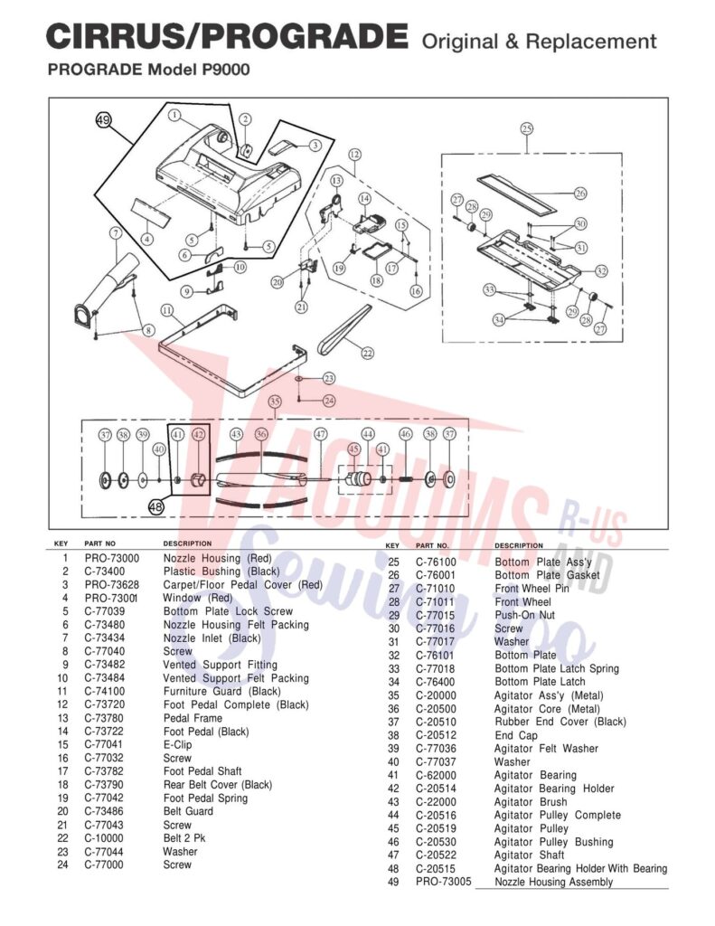 Cirrus P9000 exploded schematic diagram (page 2)