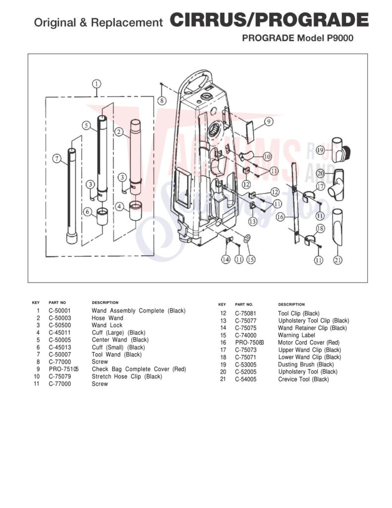 Cirrus P9000 exploded schematic diagram (page 3)