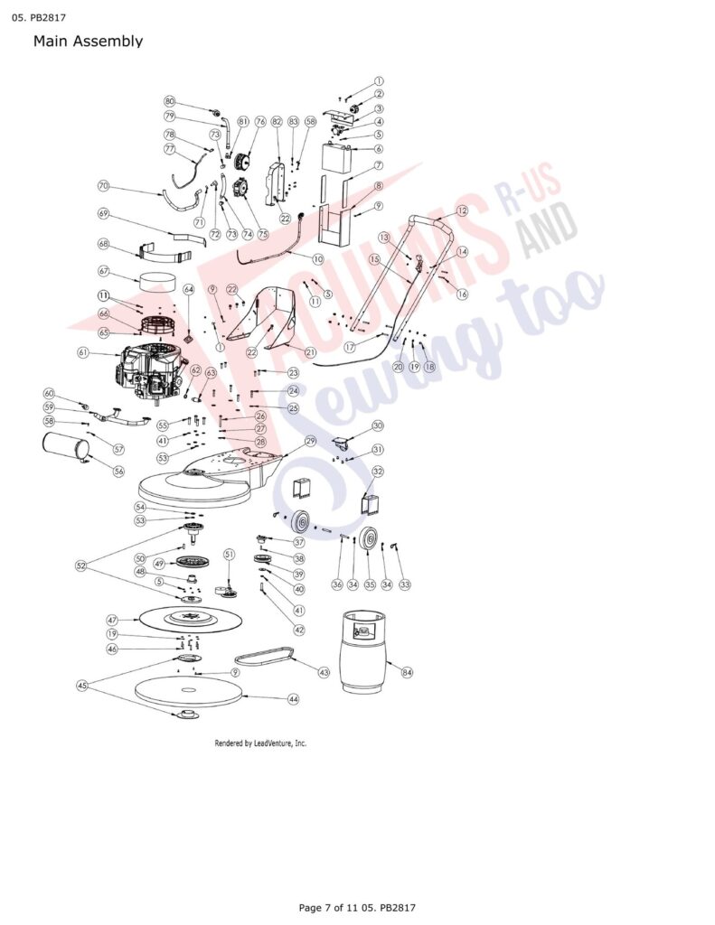 Powr-Flite PB2817 exploded schematic diagram (page 2)