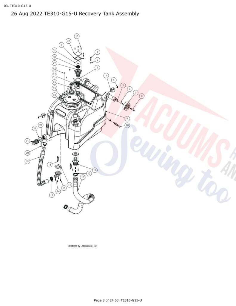 Tornado TE310-G15-U exploded schematic diagram (page 3)