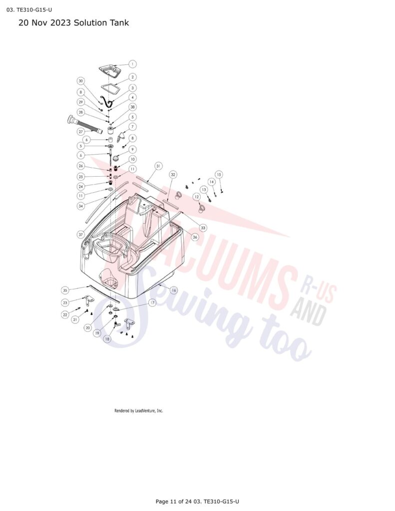 Tornado TE310-G15-U exploded schematic diagram (page 4)