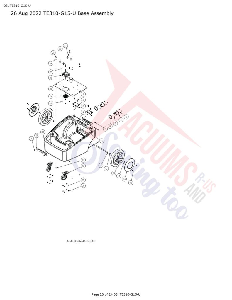 Tornado TE310-G15-U exploded schematic diagram (page 8)