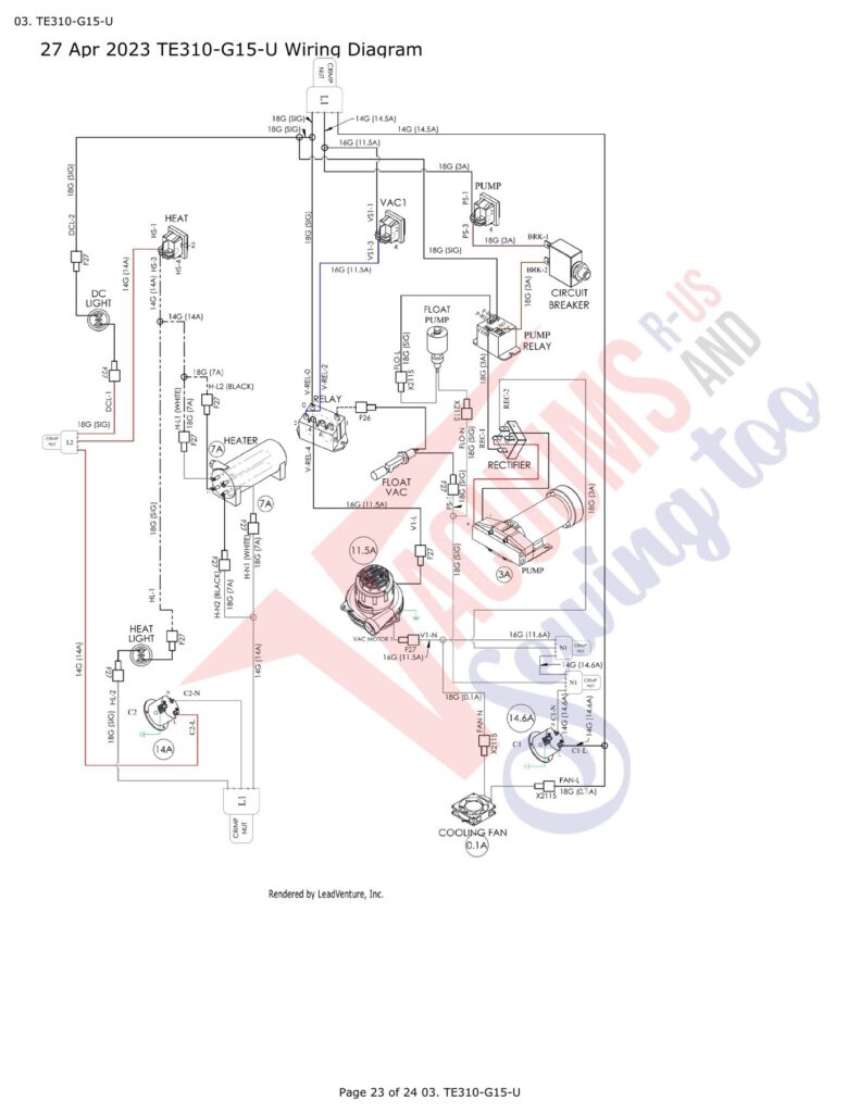 Tornado TE310-G15-U exploded schematic diagram (page 9)