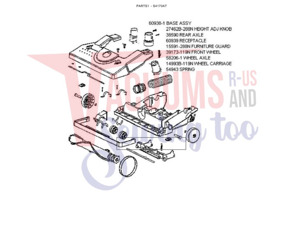 Sanitaire S4170AT exploded schematic diagram (page 1)