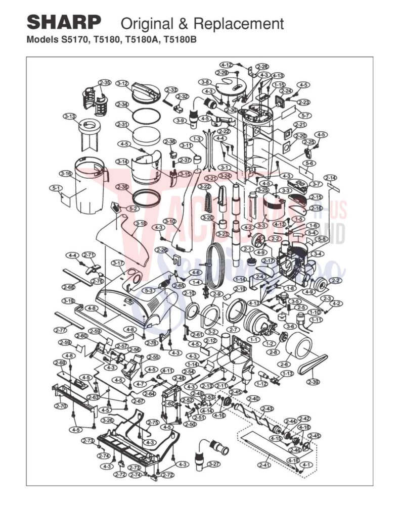 Sharp S5170 exploded schematic diagram (page 1)