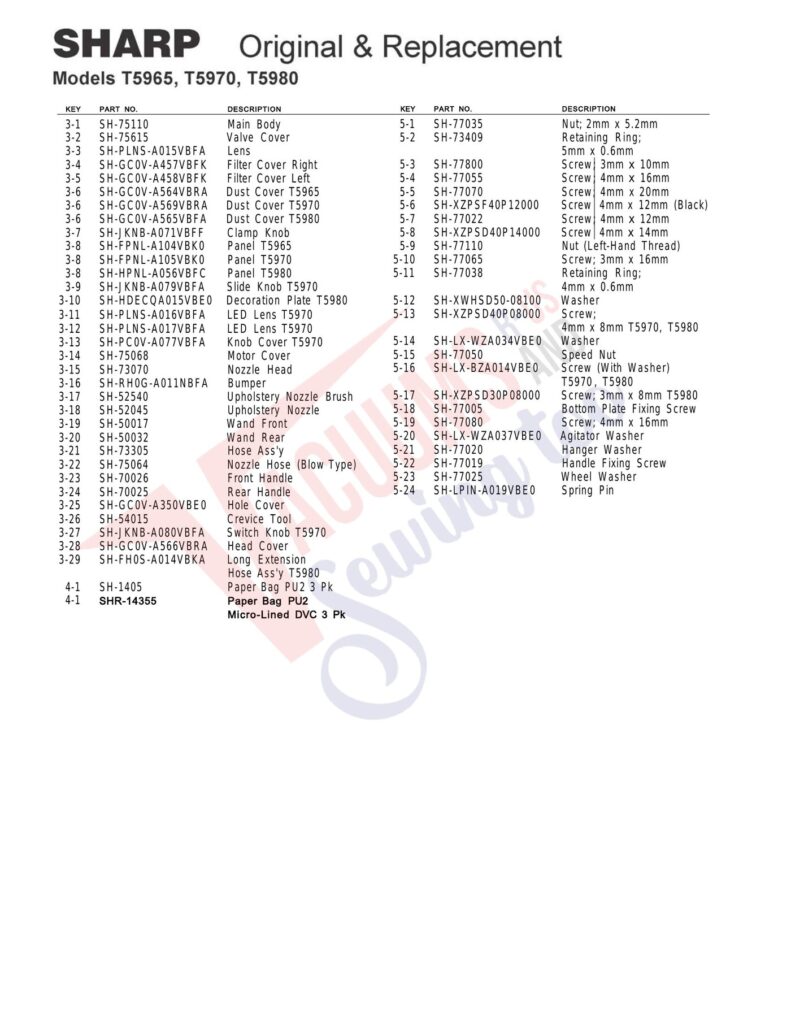 Sharp T5965 exploded schematic diagram (page 2)
